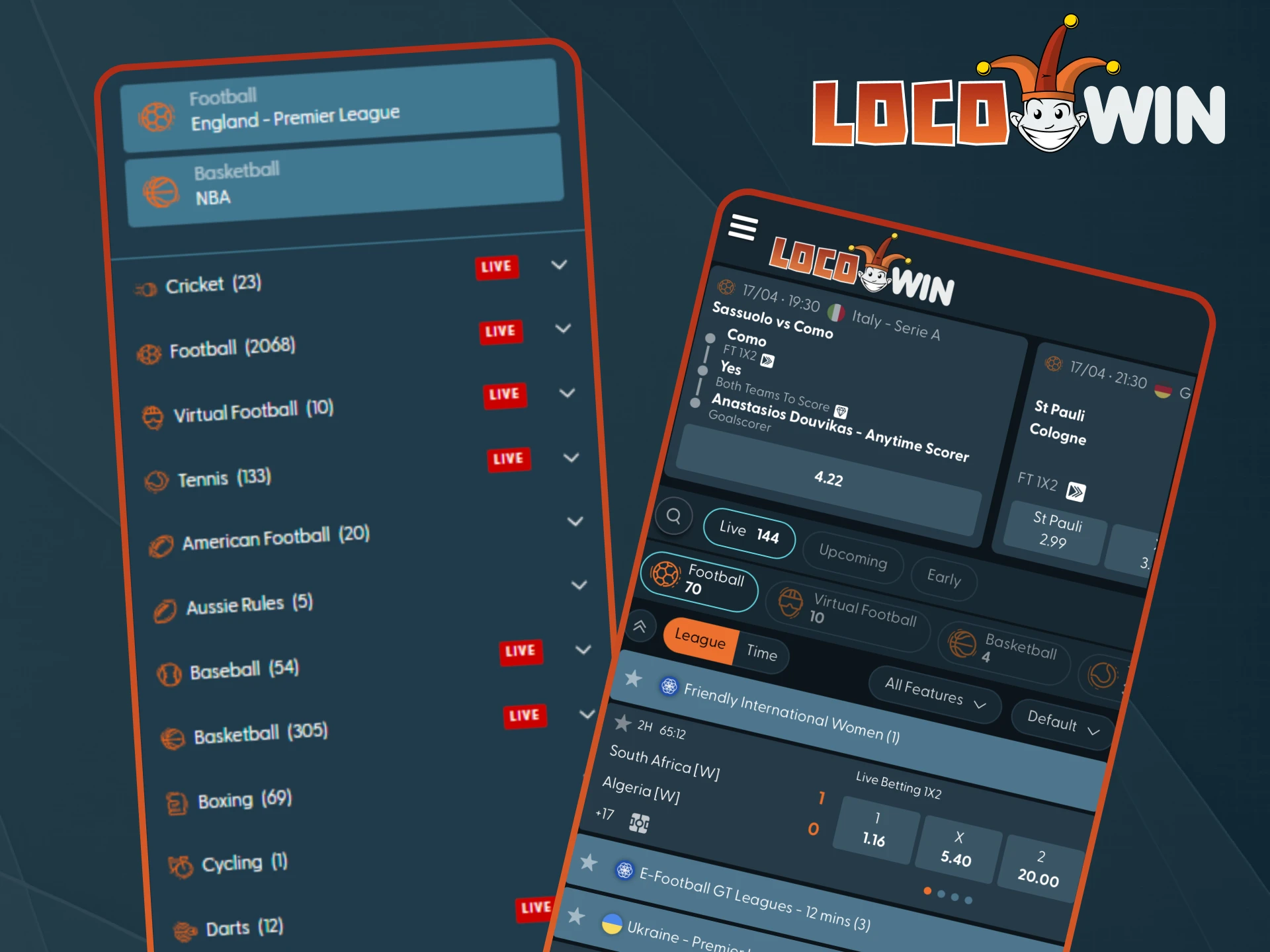 Haz tus pronósticos en los eventos deportivos de la Locowin App.