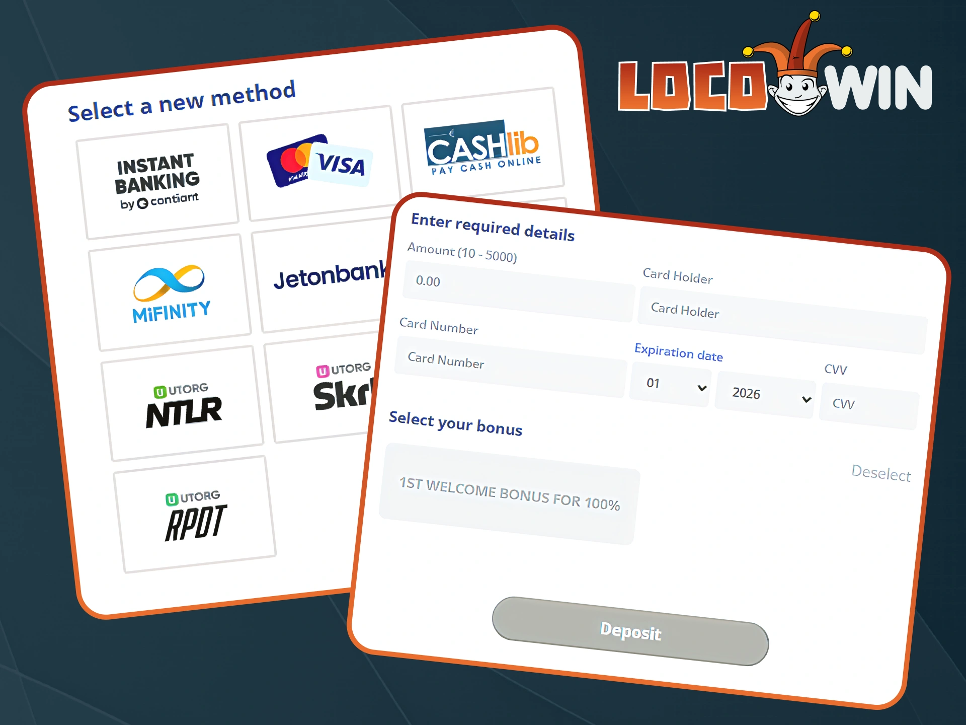 Explore reliable Locowin deposit methods to fund your balance quickly.