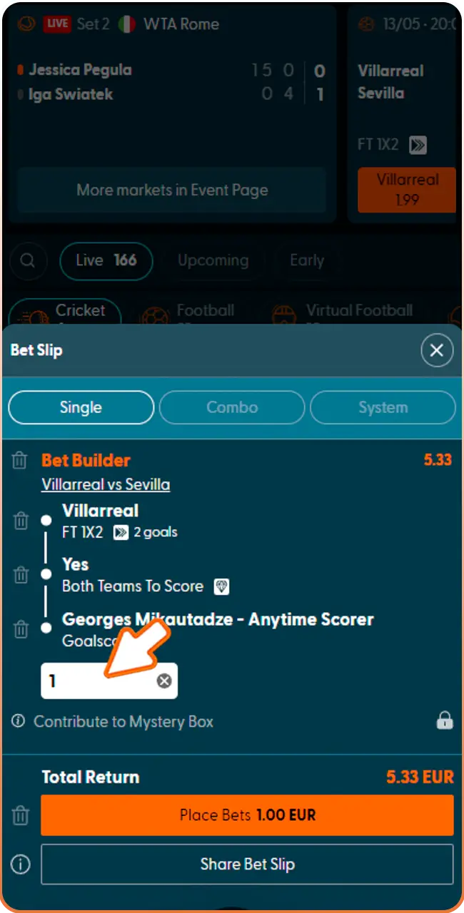 Configura tu pronóstico en tu boleto de apuestas de Locowin.