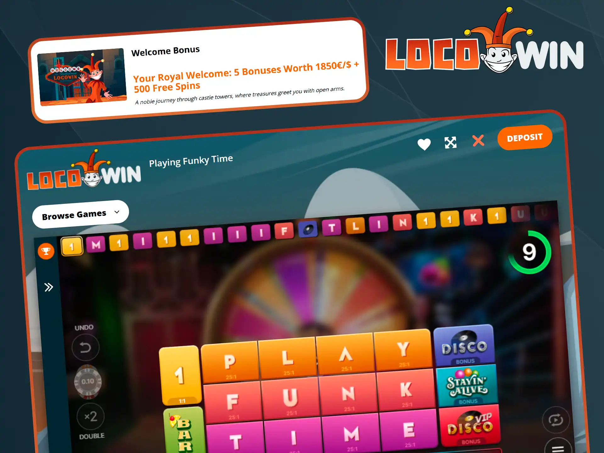Sichern Sie sich einen exklusiven Live Casino Bonus bei Locowin.