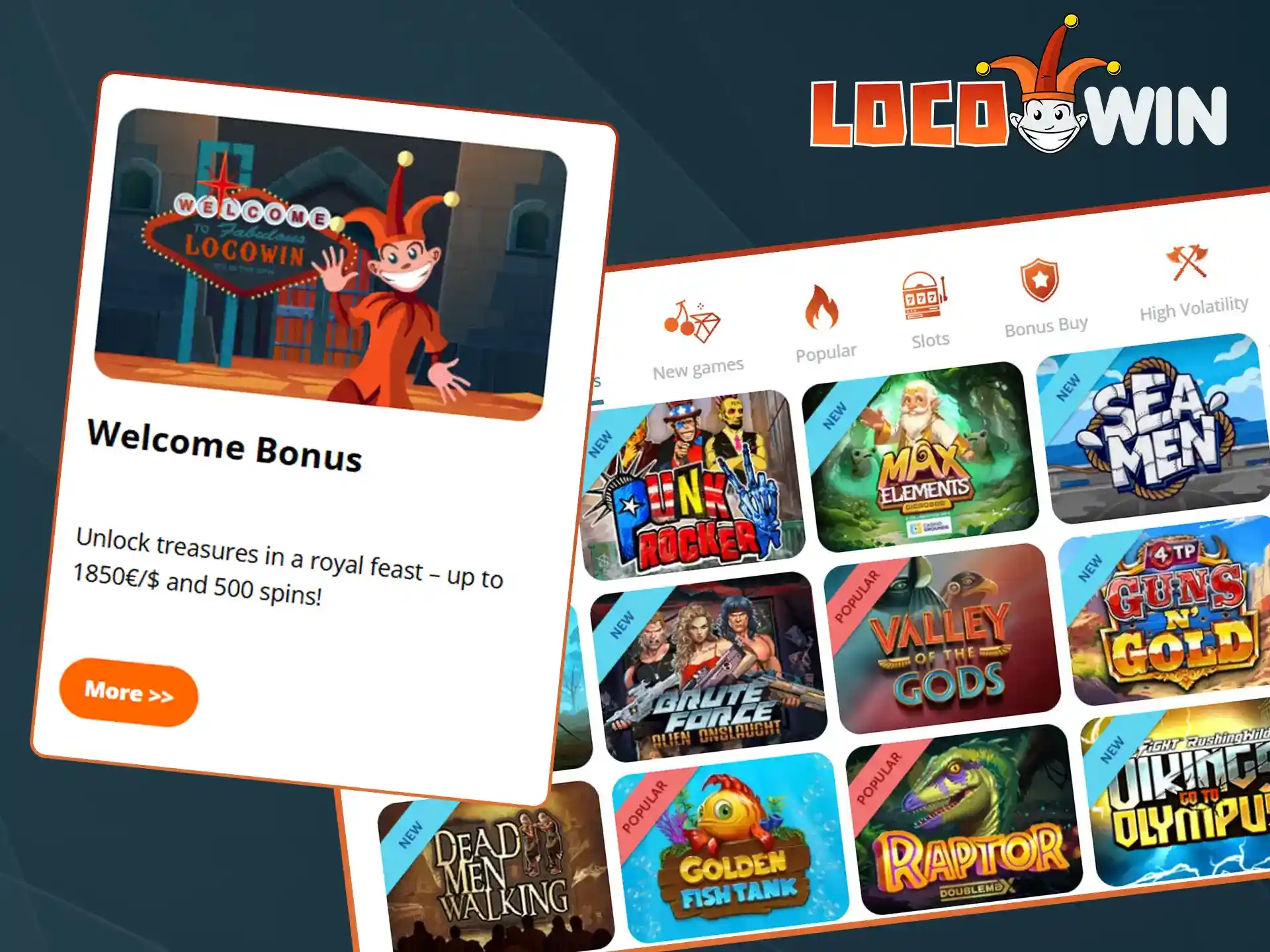 Claim the Locowin casino welcome bonus.