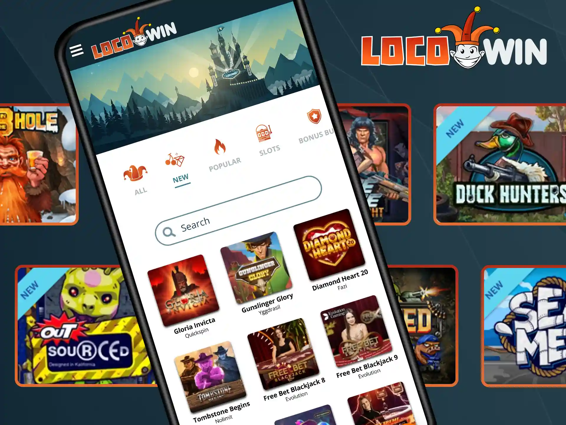 Utiliza la app móvil para jugar a las slots de Locowin desde cualquier lugar.