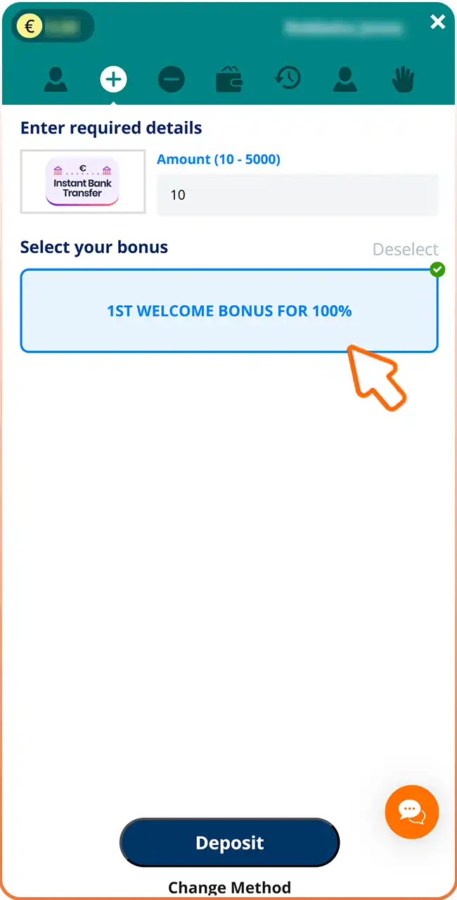 Selecciona la oferta de bienvenida que prefieras en el sitio de Locowin.